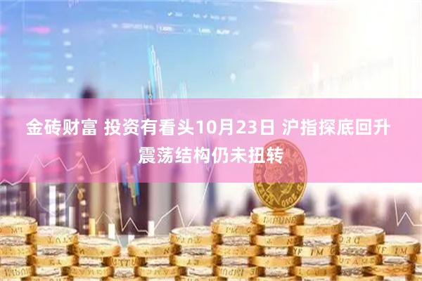 金砖财富 投资有看头10月23日 沪指探底回升 震荡结构仍未扭转